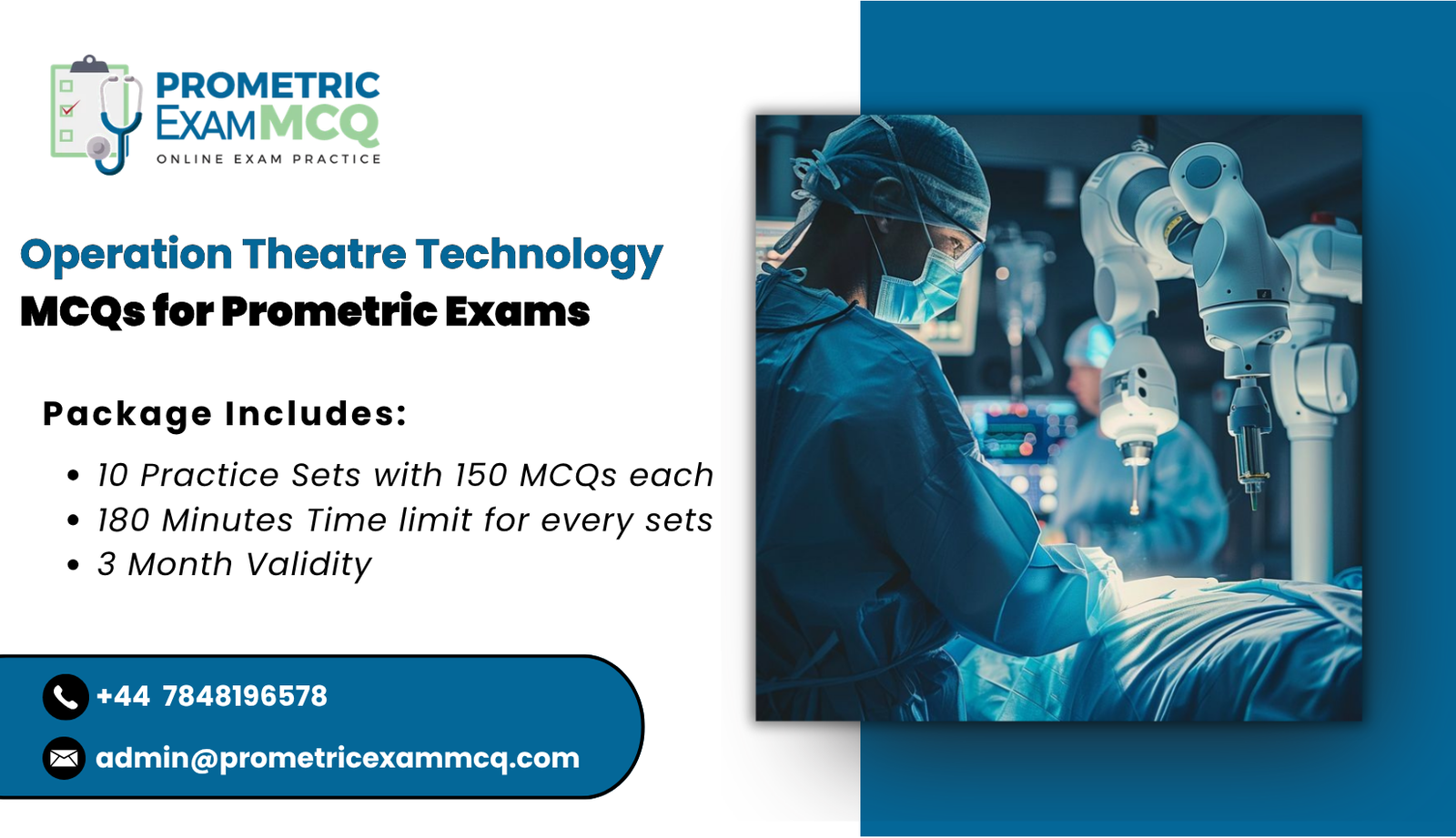 Operation Theatre Technology MCQs for Prometric Exams