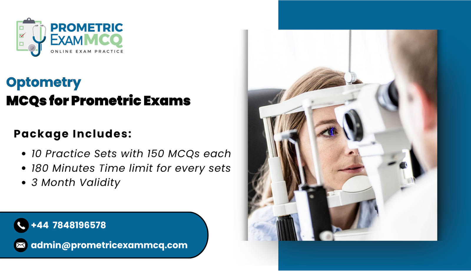 Optometry MCQs for Prometric Exams