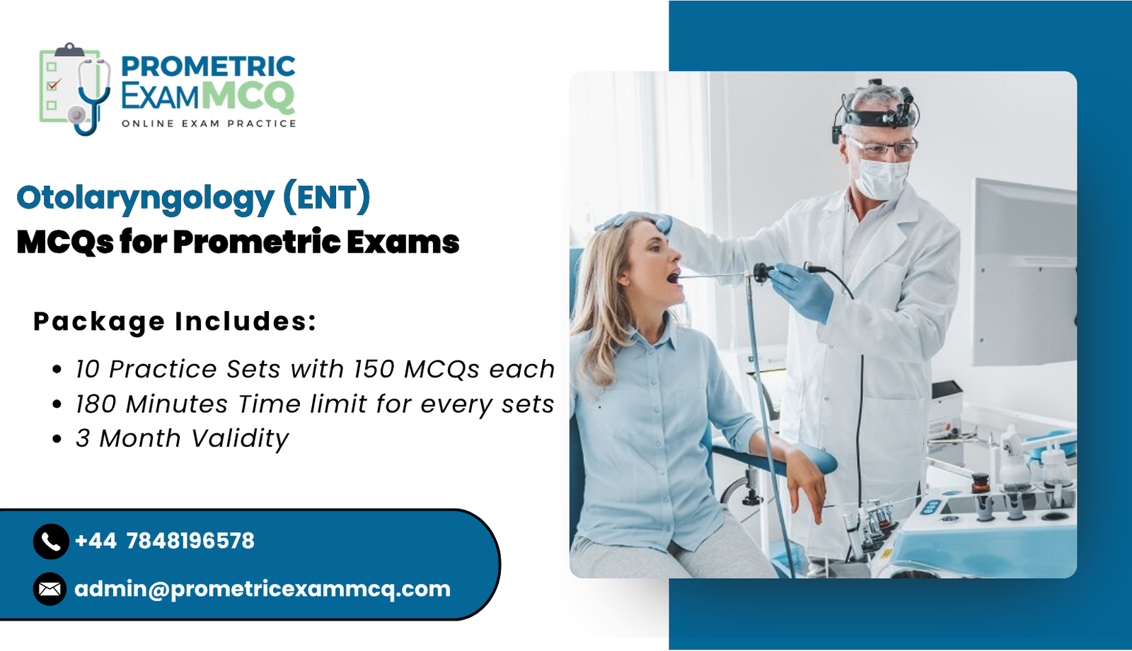 Otolaryngology (ENT) MCQs for Prometric Exams