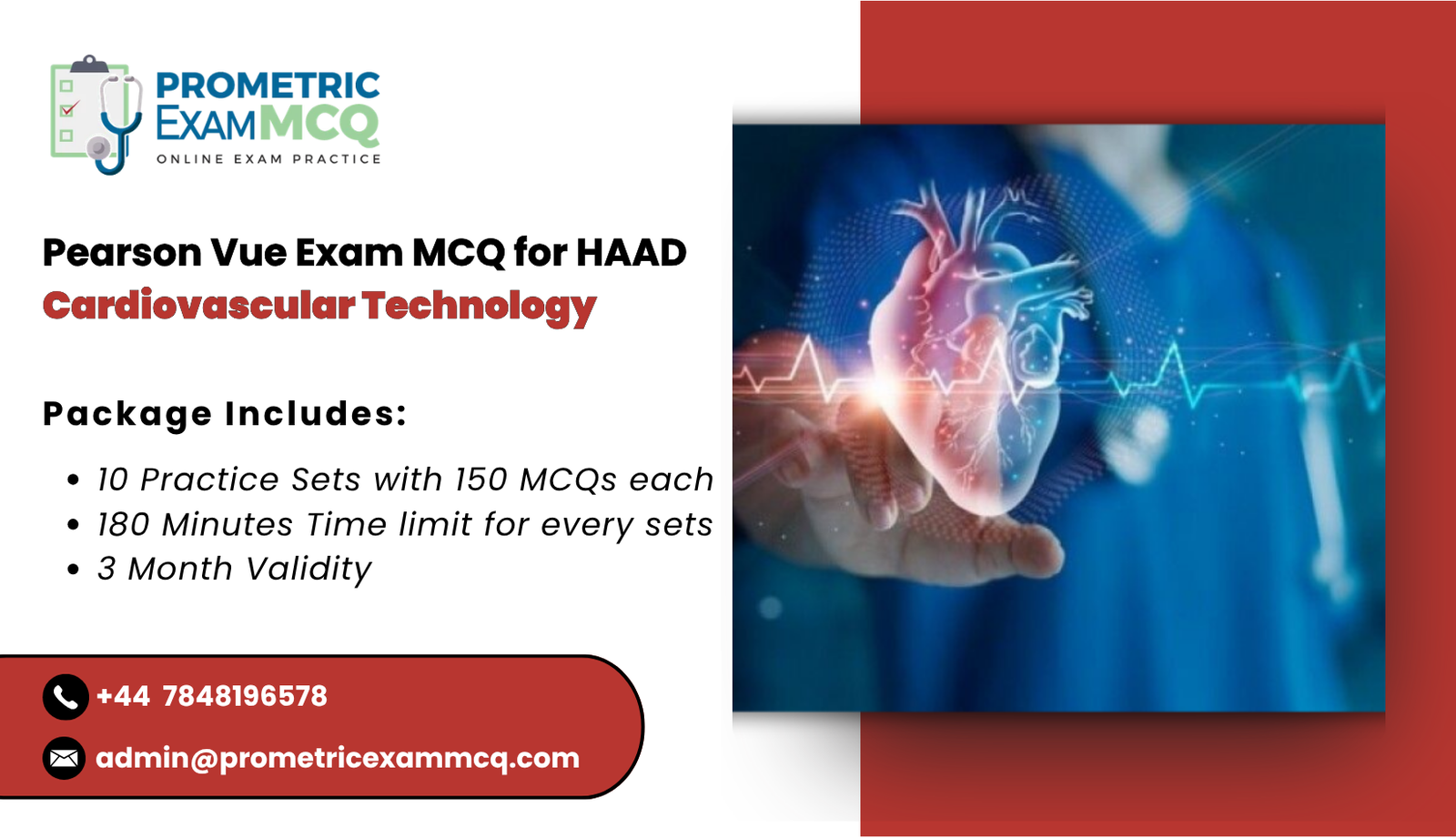 Pearson Vue Exam MCQ for HAAD Cardiovascular Technology