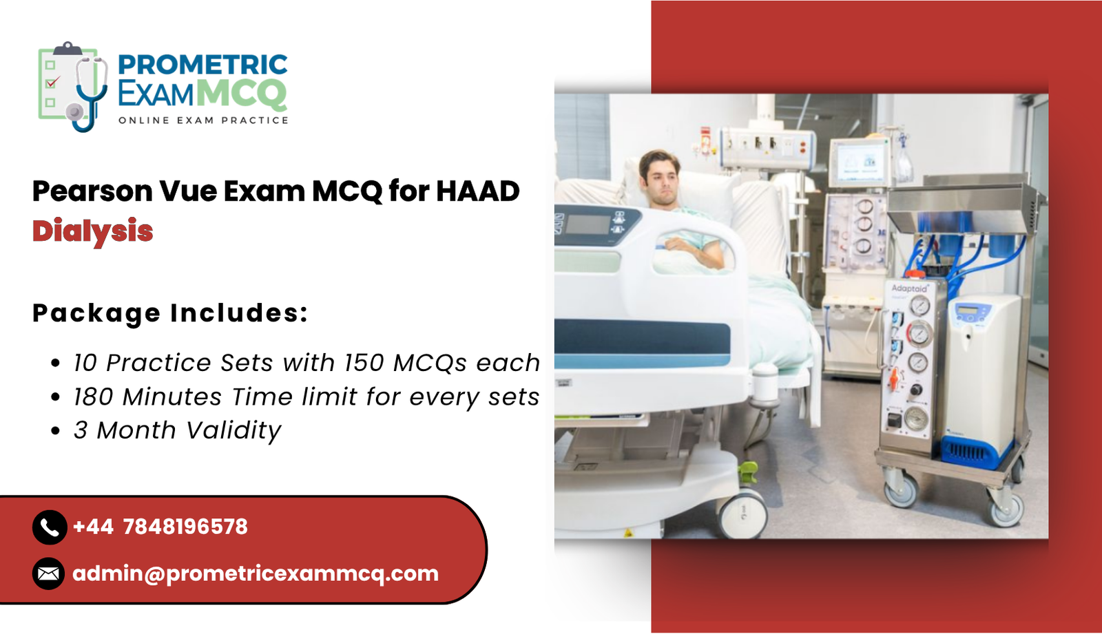Pearson Vue Exam MCQ for HAAD Dialysis