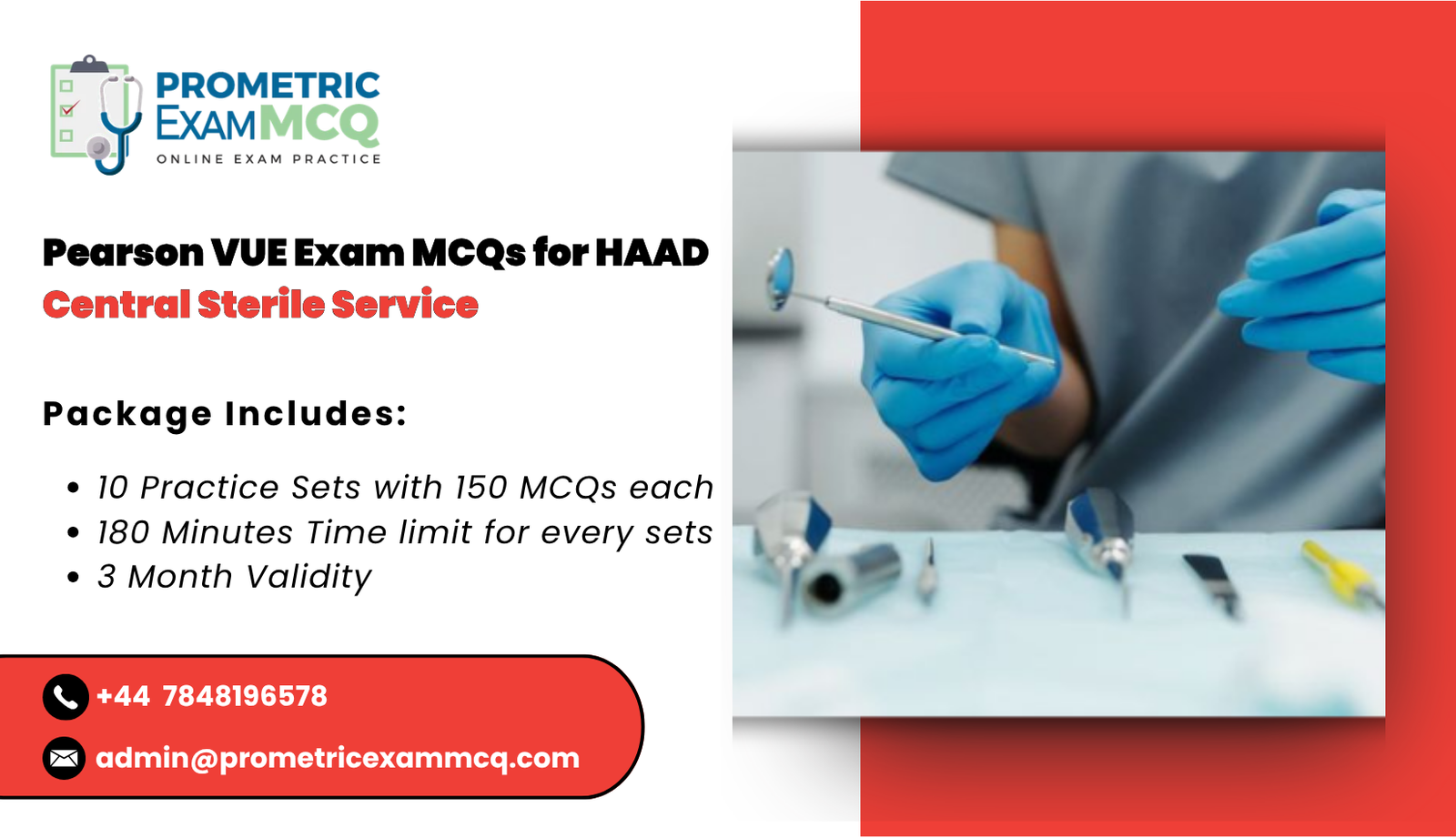 Pearson Vue Exam MCQs for HAAD Central Sterile Service