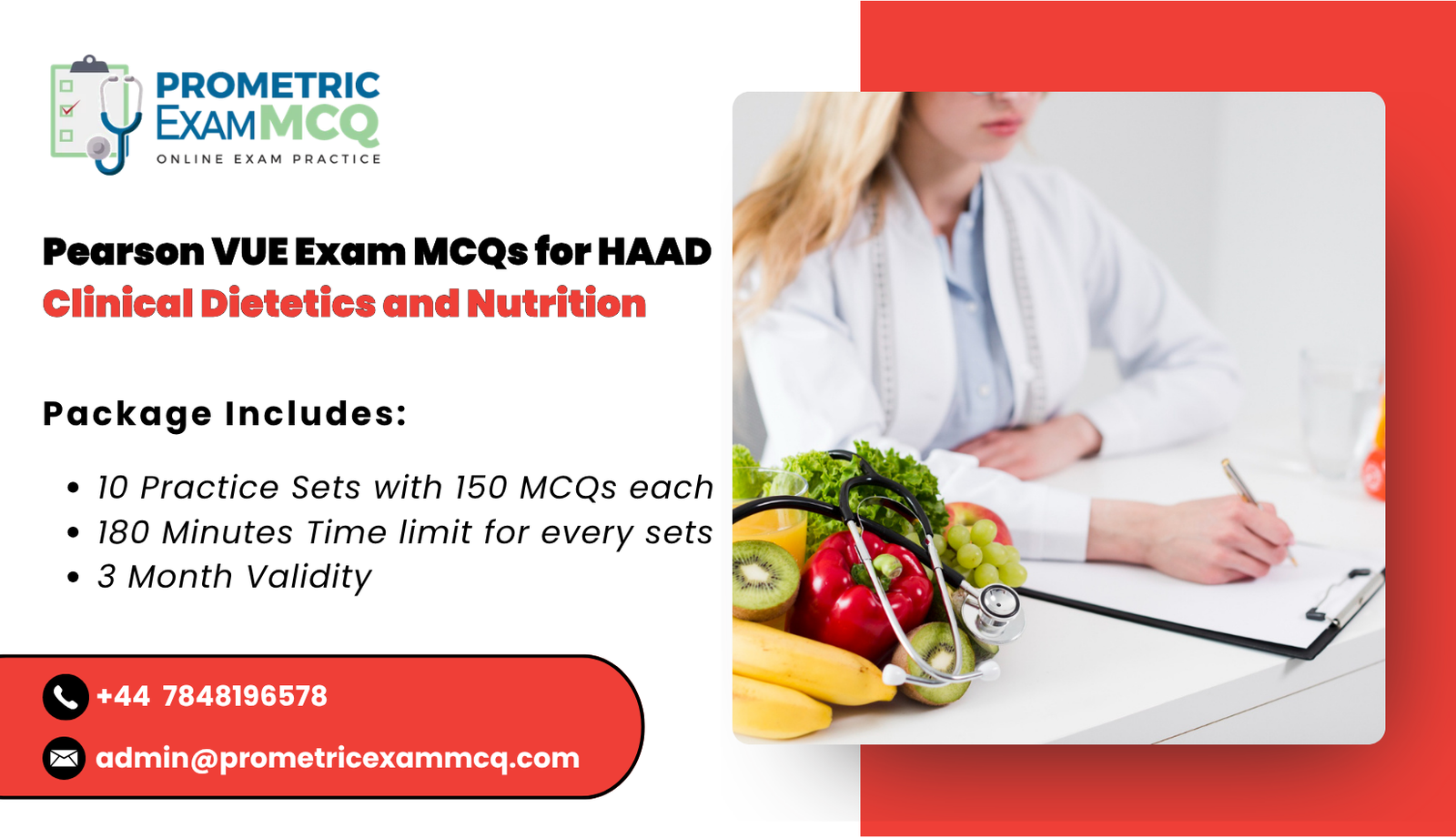 Pearson Vue Exam MCQs for HAAD Clinical Dietetics and Nutrition