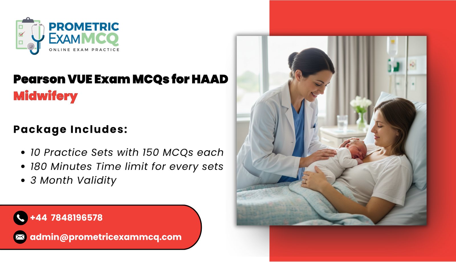 Pearson Vue Exam MCQs for HAAD Midwifery