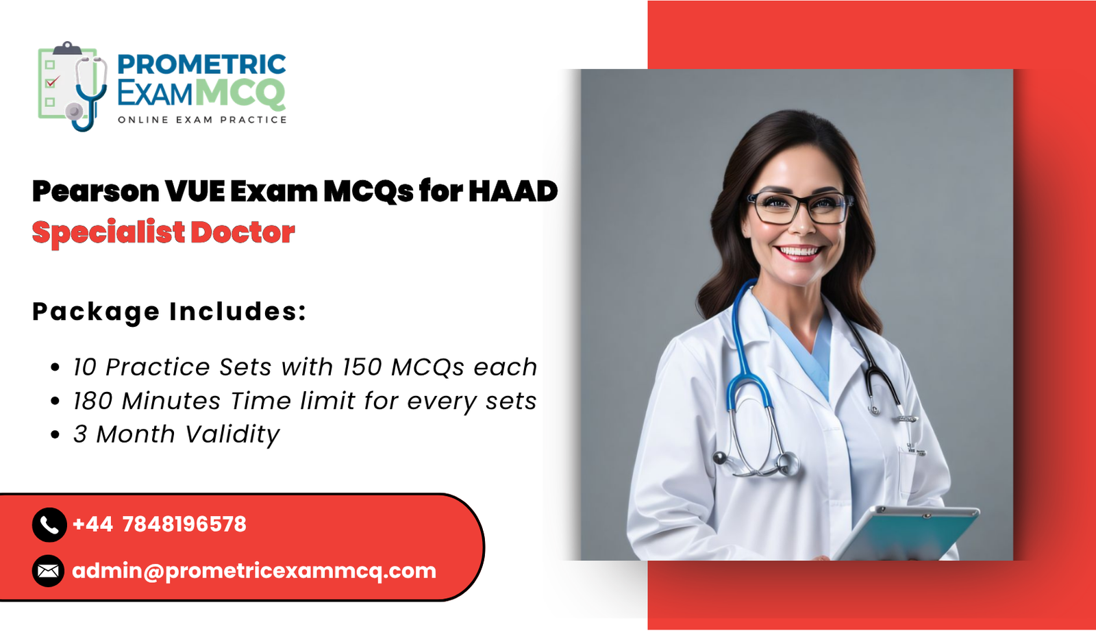 Pearson Vue Exam MCQs for HAAD Specialist Doctor
