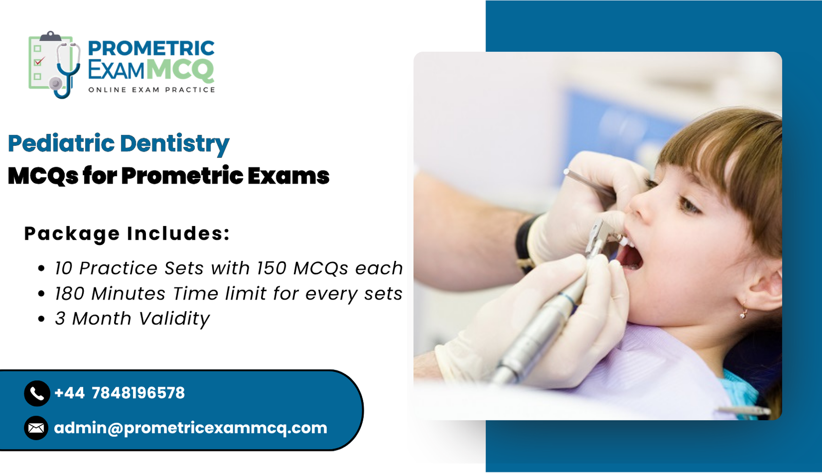 Pediatric Dentistry MCQs for Prometric Exams