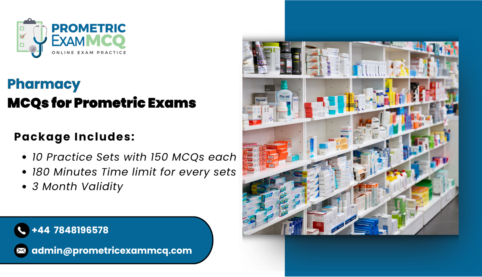 Pharmacy MCQs for Prometric Exams