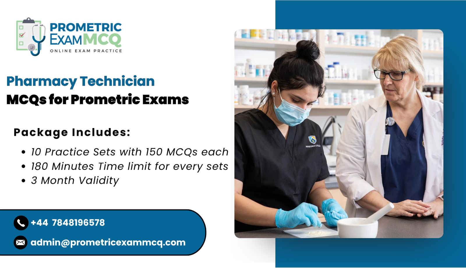 Pharmacy Technician MCQs for Prometric Exams