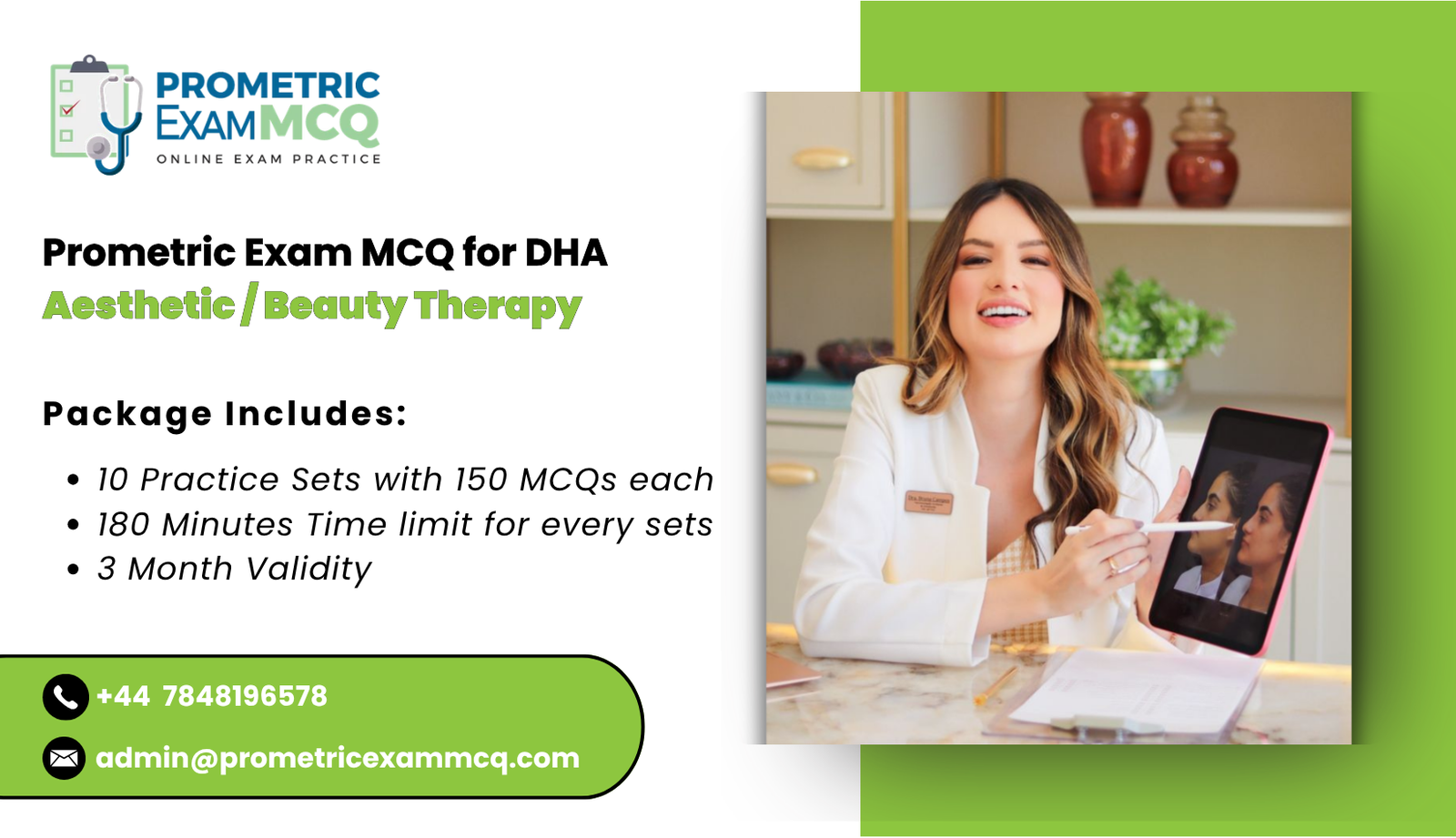 Prometric Exam MCQ for DHA Aesthetic _ Beauty Therapy