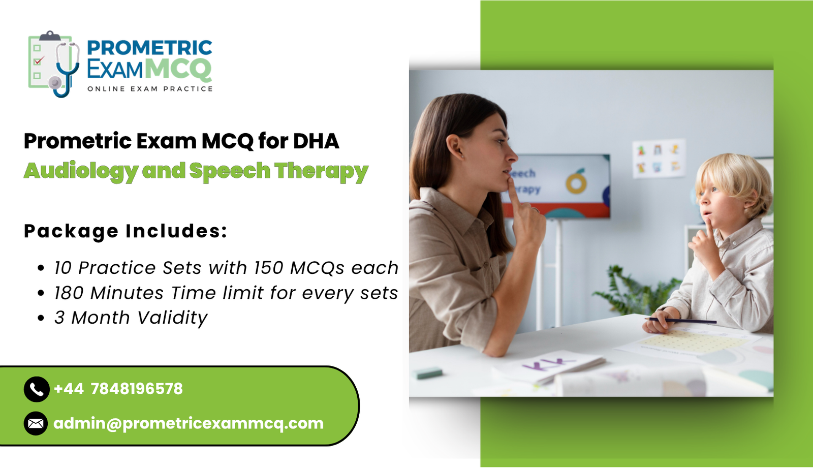 Prometric Exam MCQ for DHA Audiology and Speech Therapy