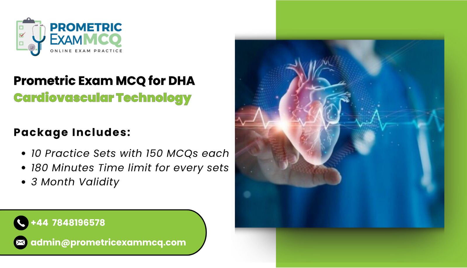 Prometric Exam MCQ for DHA Cardiovascular Technology