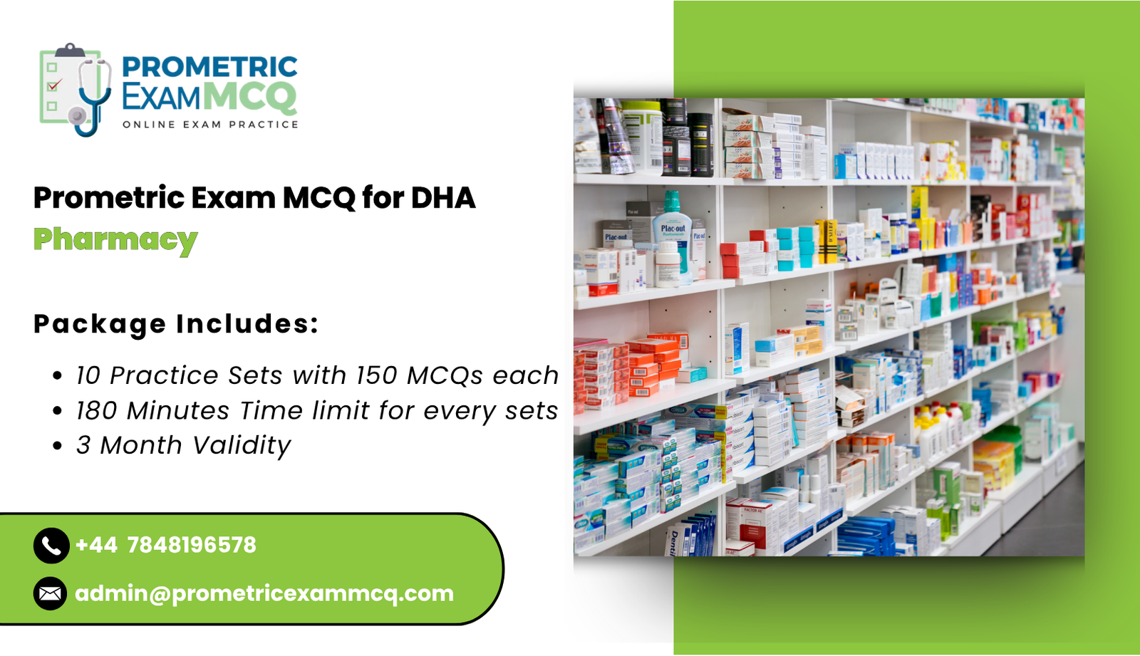 Prometric Exam MCQ for DHA Pharmacy