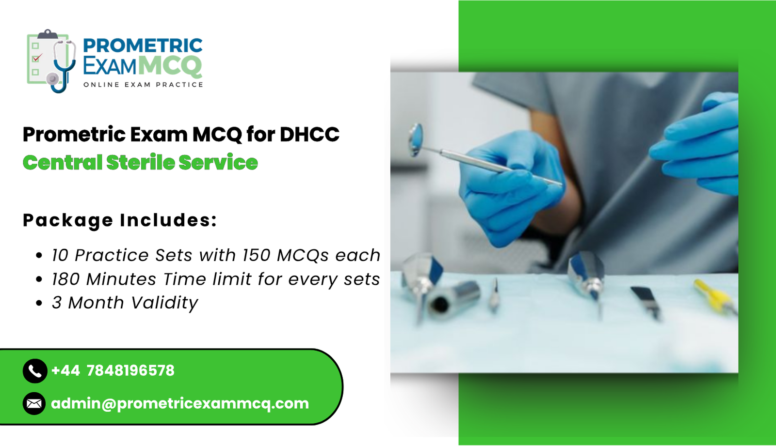 Prometric Exam MCQ for DHCC Central Sterile Service