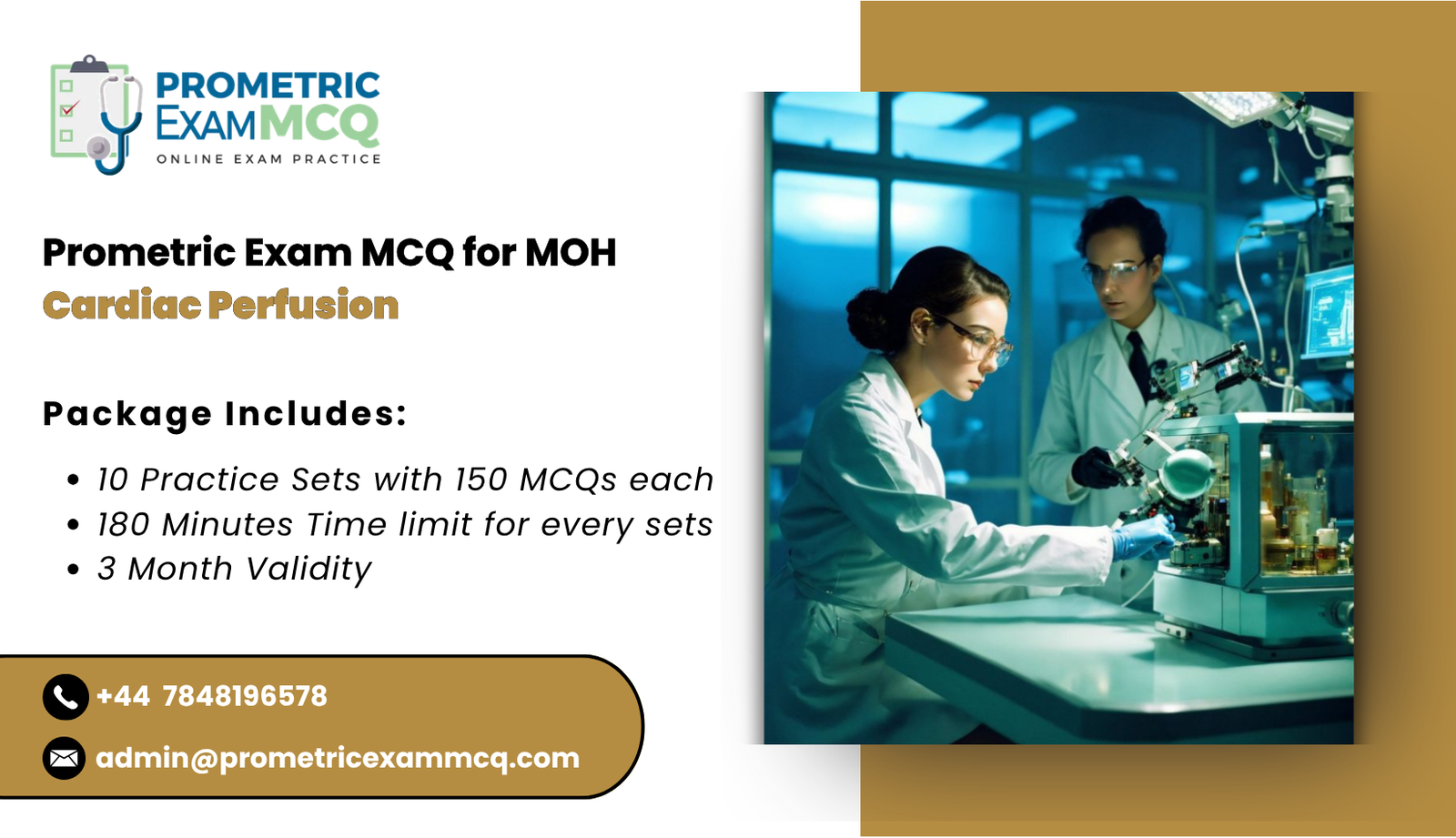 Prometric Exam MCQ for MOH Cardiac Perfusion
