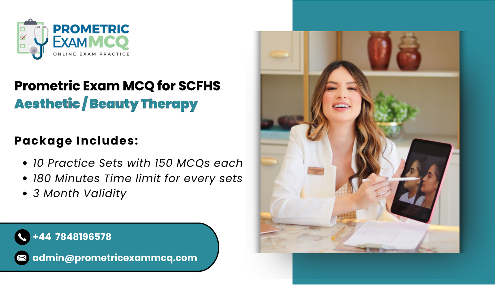 Prometric Exam MCQ for SCFHS Aesthetic _ Beauty Therapy
