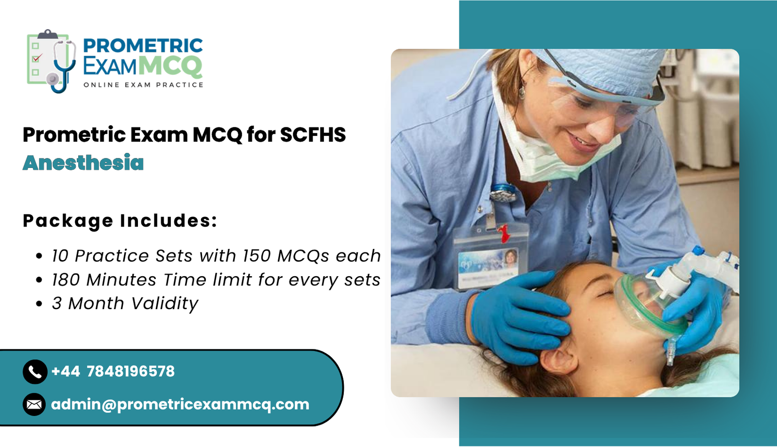 Prometric Exam MCQ for SCFHS Anesthesia
