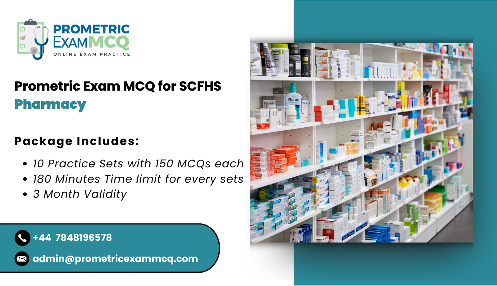 Prometric Exam MCQ for SCFHS Pharmacy