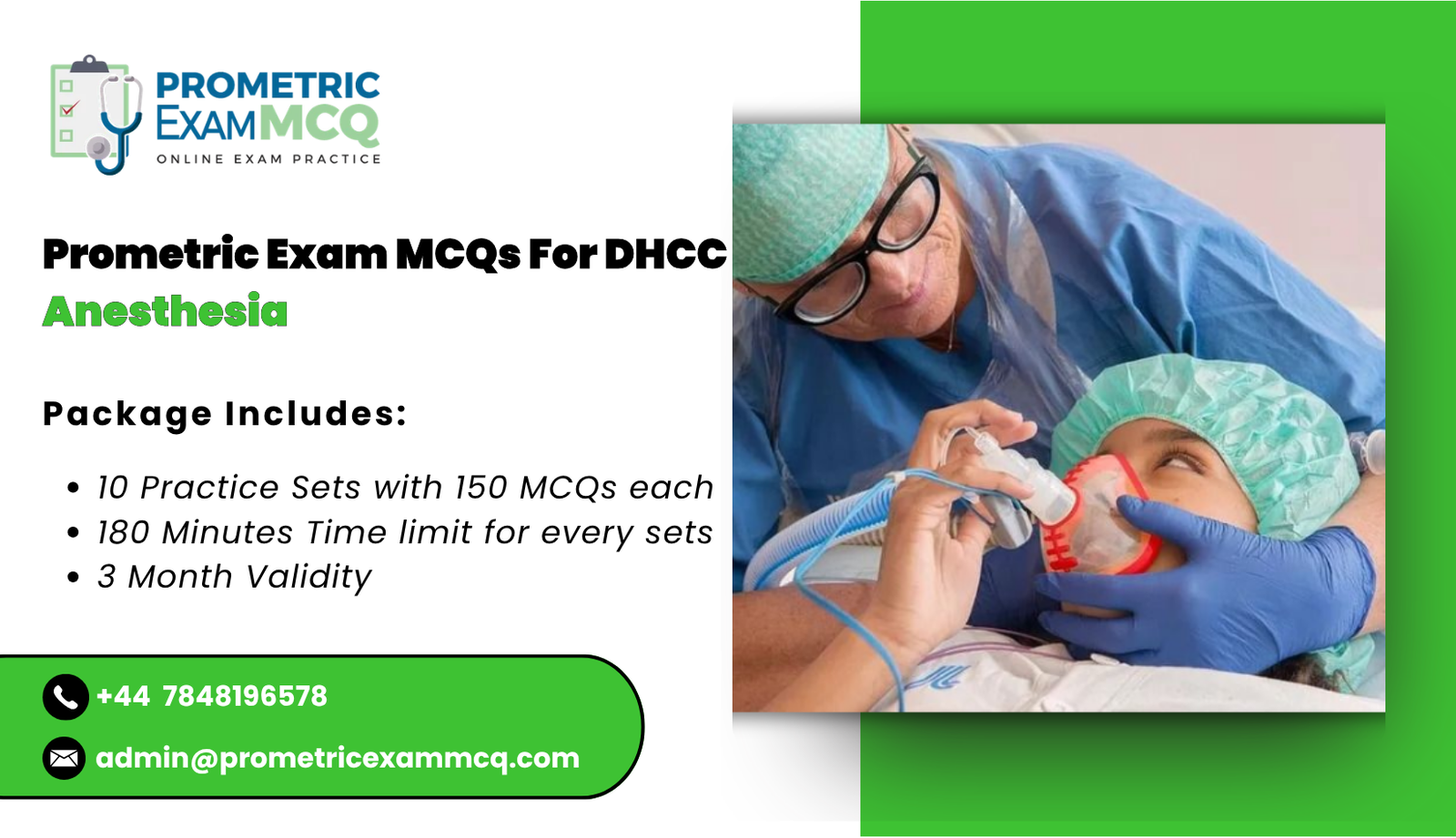 Prometric Exam MCQs For DHCC Anesthesia