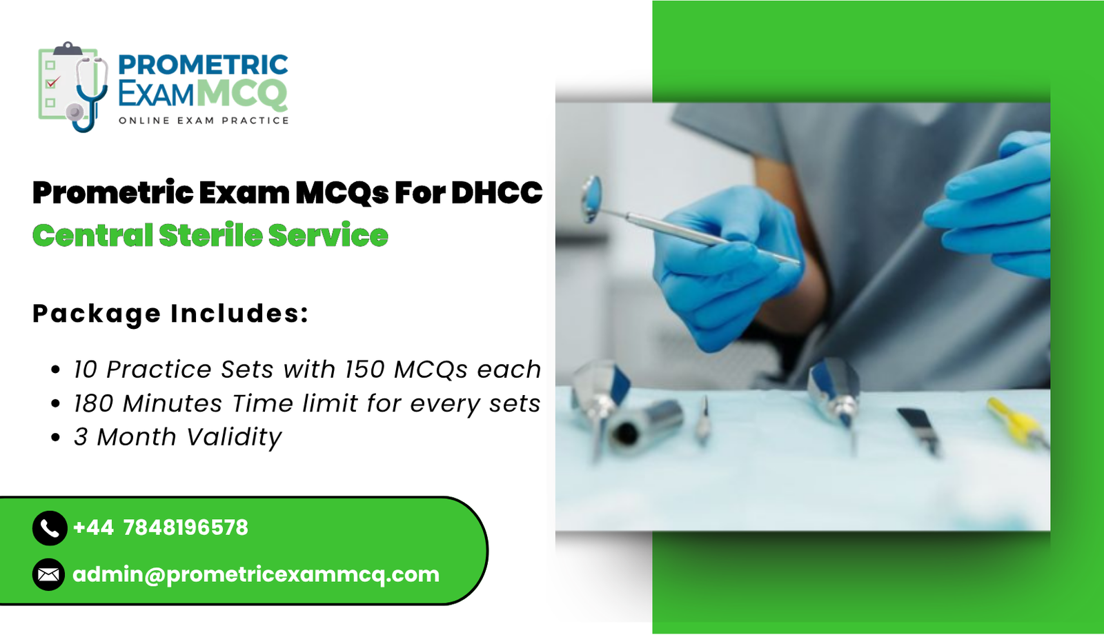 Prometric Exam MCQs For DHCC Central Sterile Service