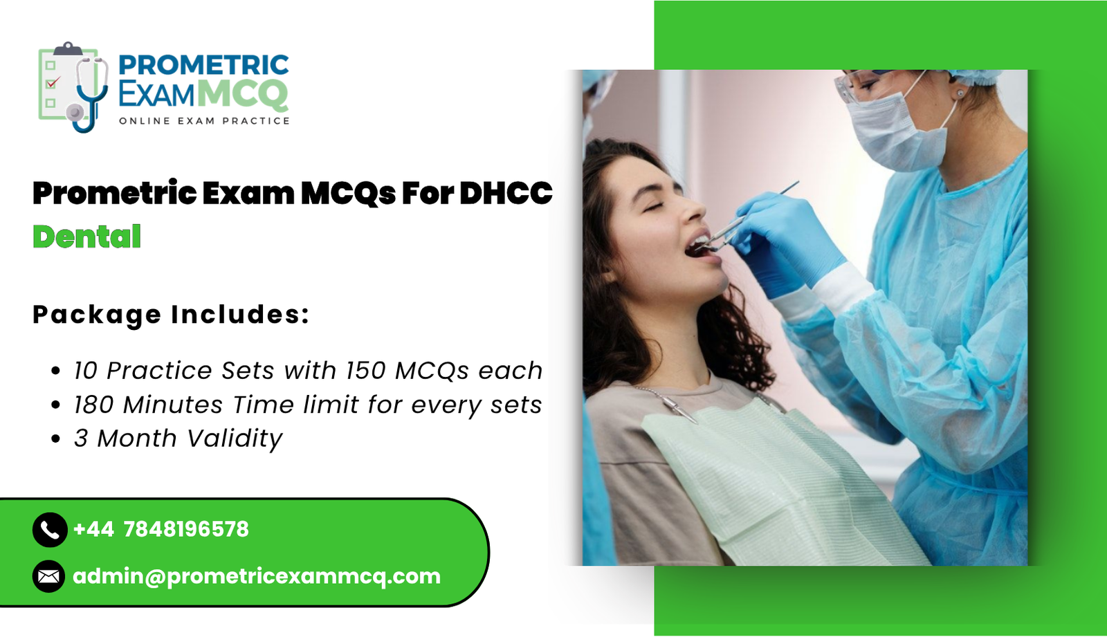 Prometric Exam MCQs For DHCC Dental