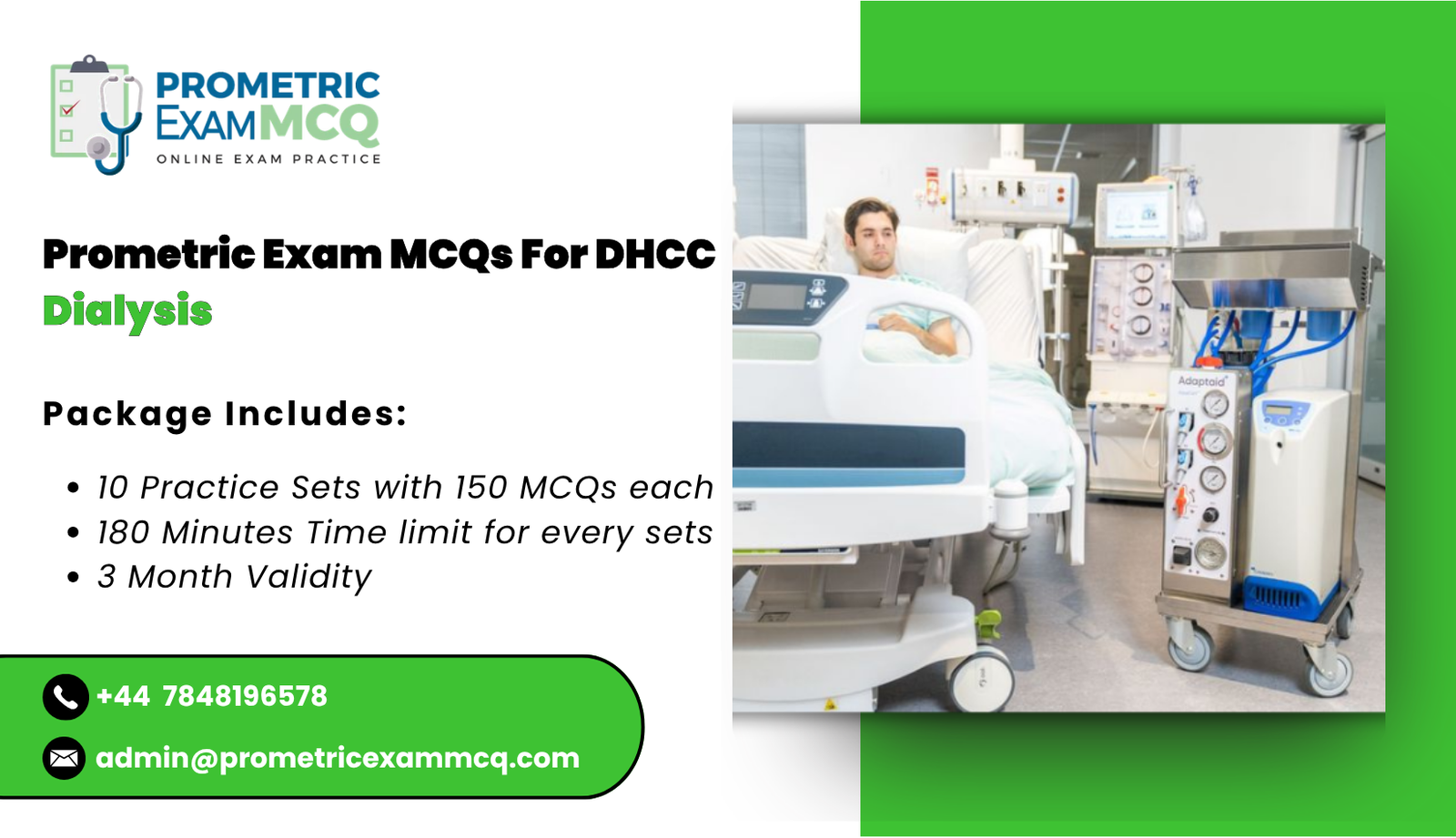 Prometric Exam MCQs For DHCC Dialysis