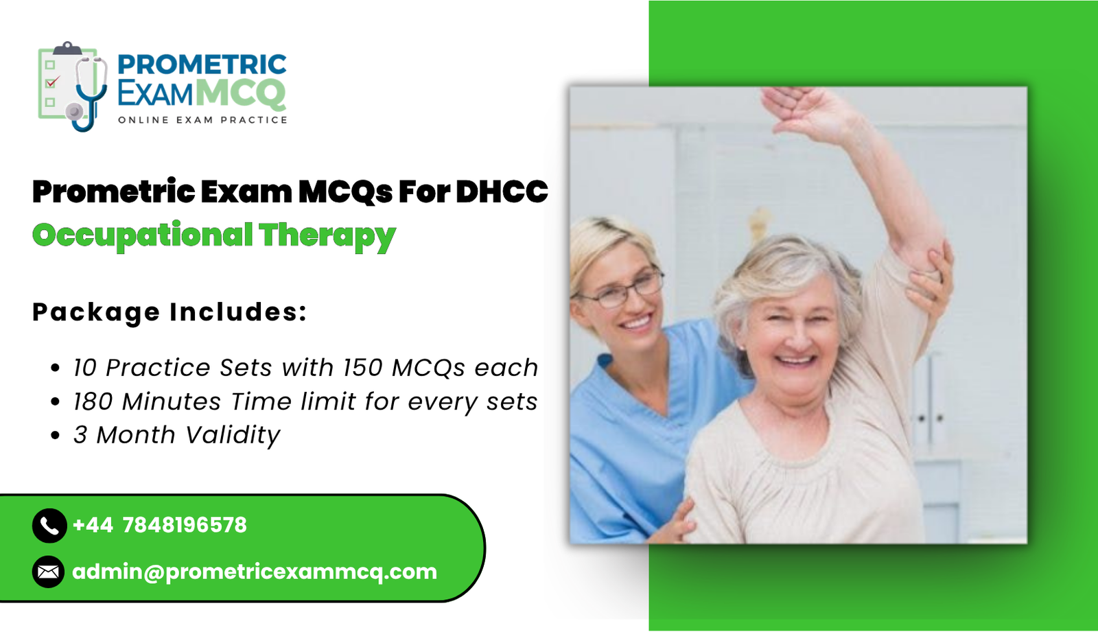 Prometric Exam MCQs For DHCC Occupational Therapy