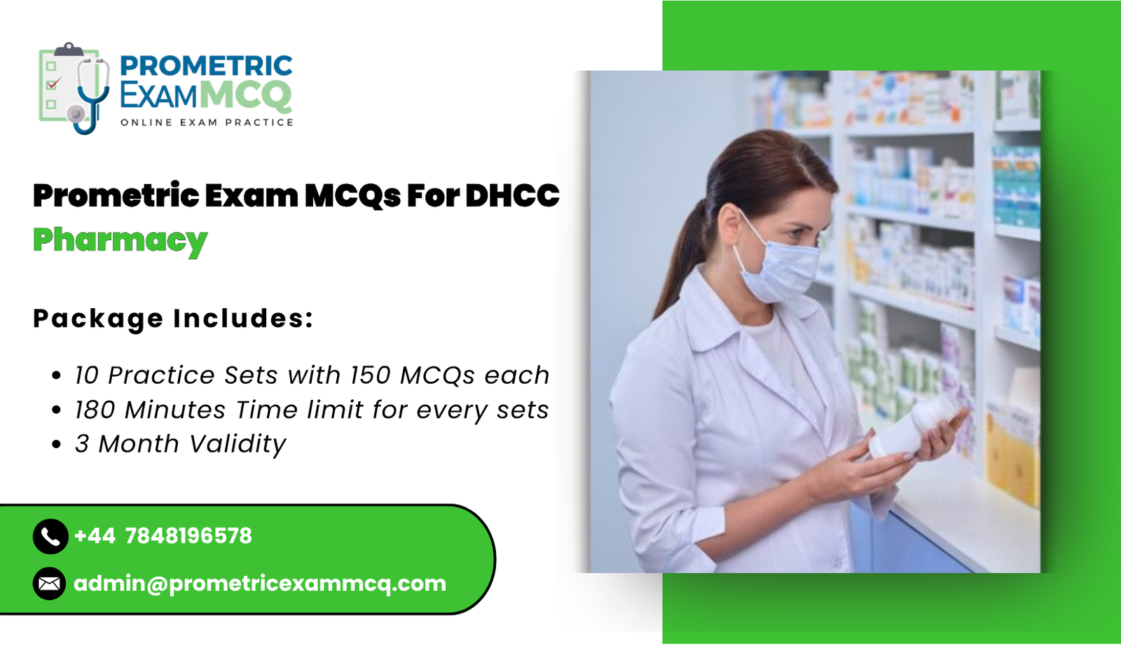 Prometric Exam MCQs For DHCC Pharmacy