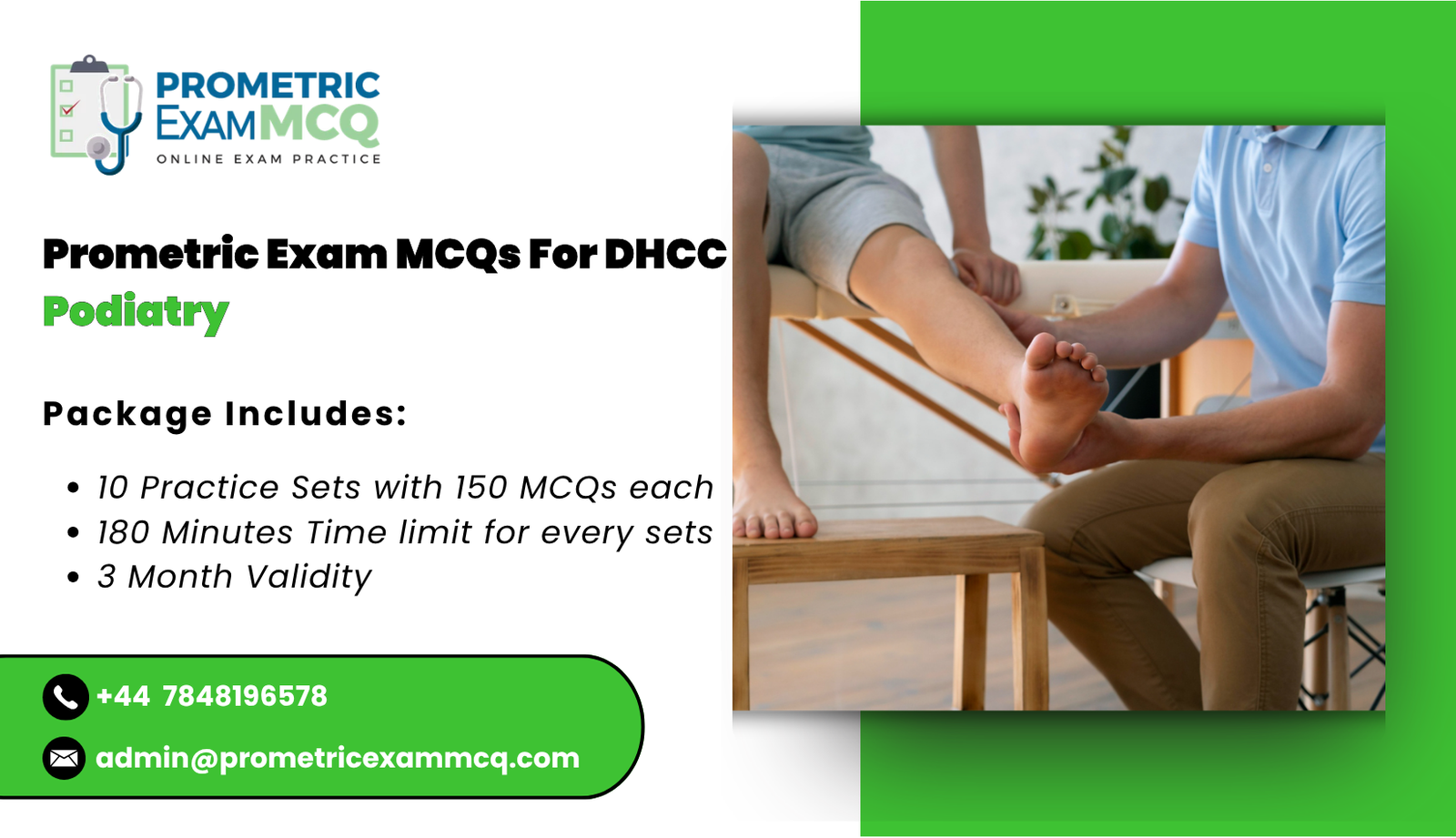 Prometric Exam MCQs For DHCC Podiatry