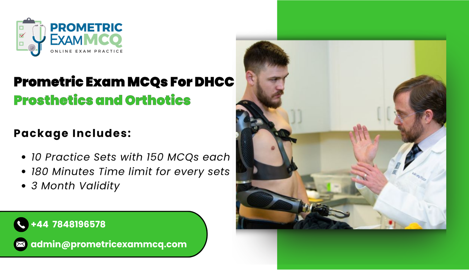 Prometric Exam MCQs For DHCC Prosthetics and Orthotics