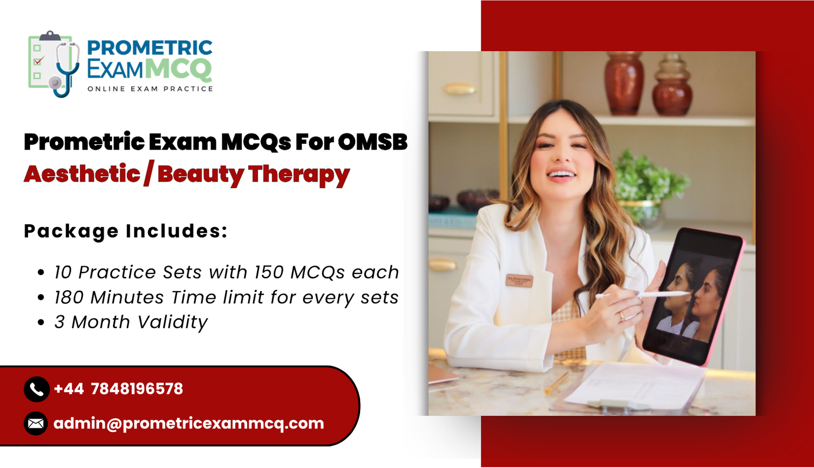 Prometric Exam MCQs For OMSB Aesthetic _ Beauty Therapy