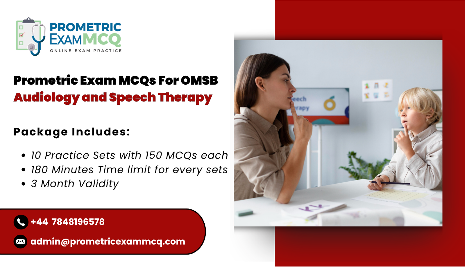 Prometric Exam MCQs For OMSB Audiology and Speech Therapy