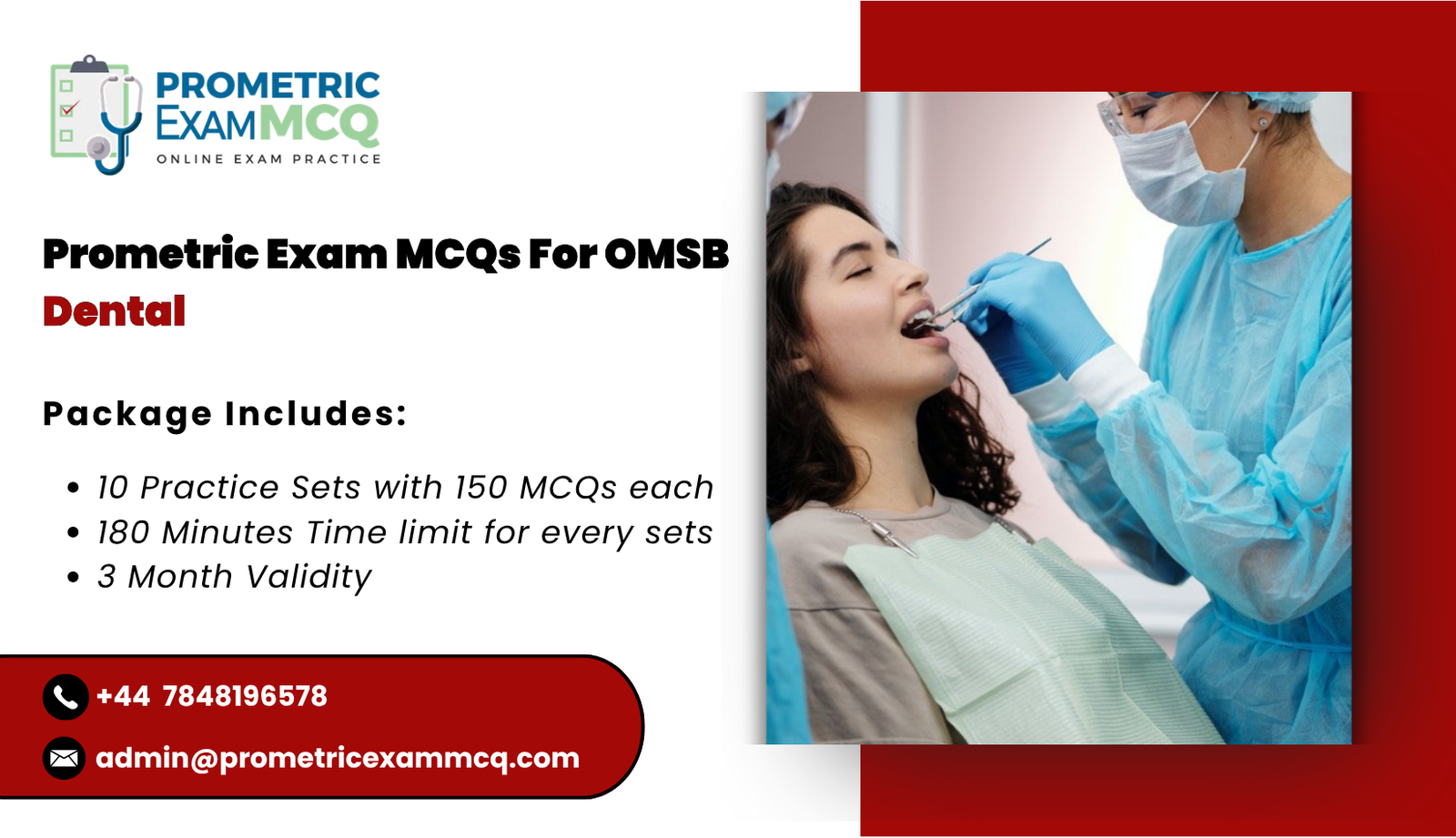Prometric Exam MCQs For OMSB Dental