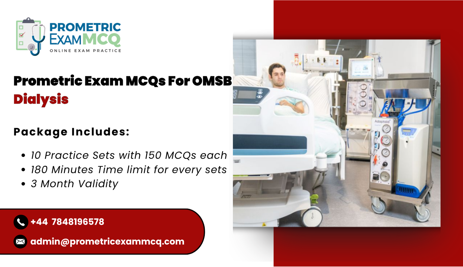 Prometric Exam MCQs For OMSB Dialysis