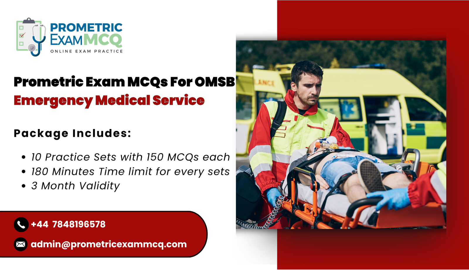 Prometric Exam MCQs For OMSB Emergency Medical Service