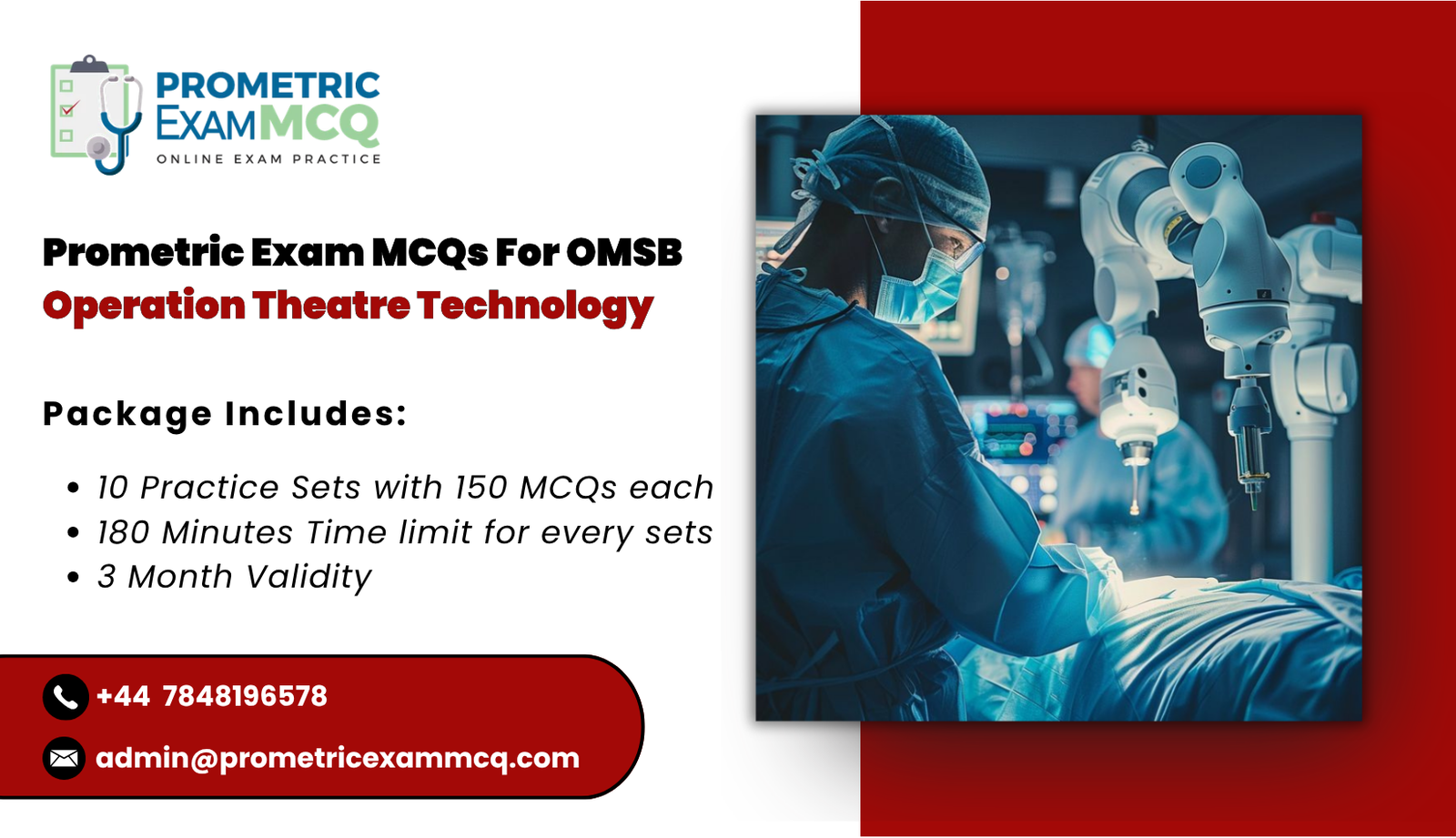 Prometric Exam MCQs For OMSB Operation Theatre Technology