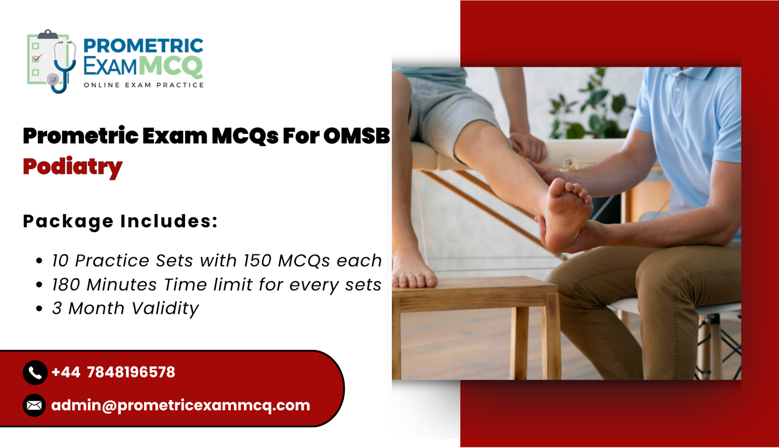 Prometric Exam MCQs For OMSB Podiatry