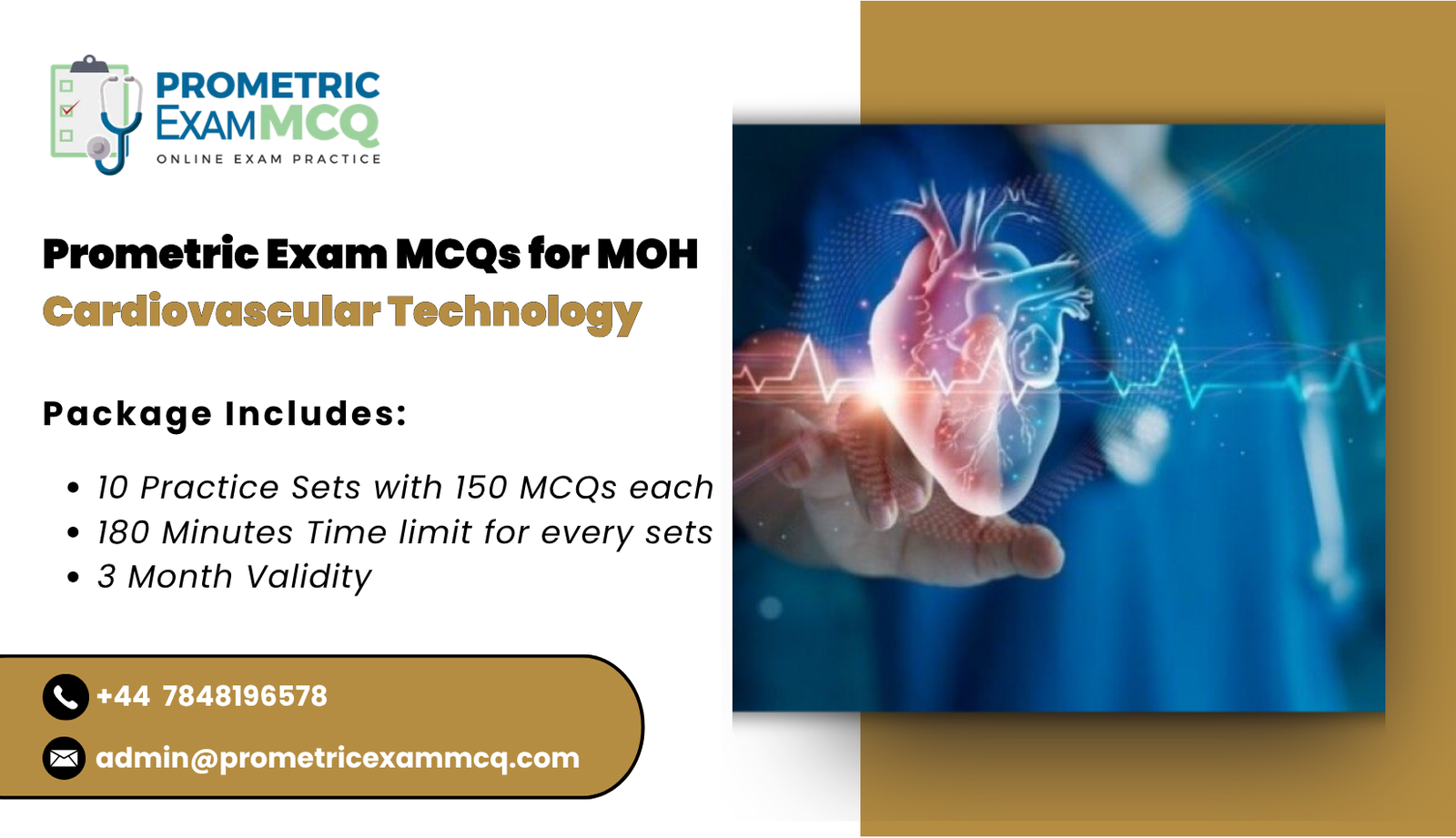Prometric Exam MCQs for MOH Cardiovascular Technology