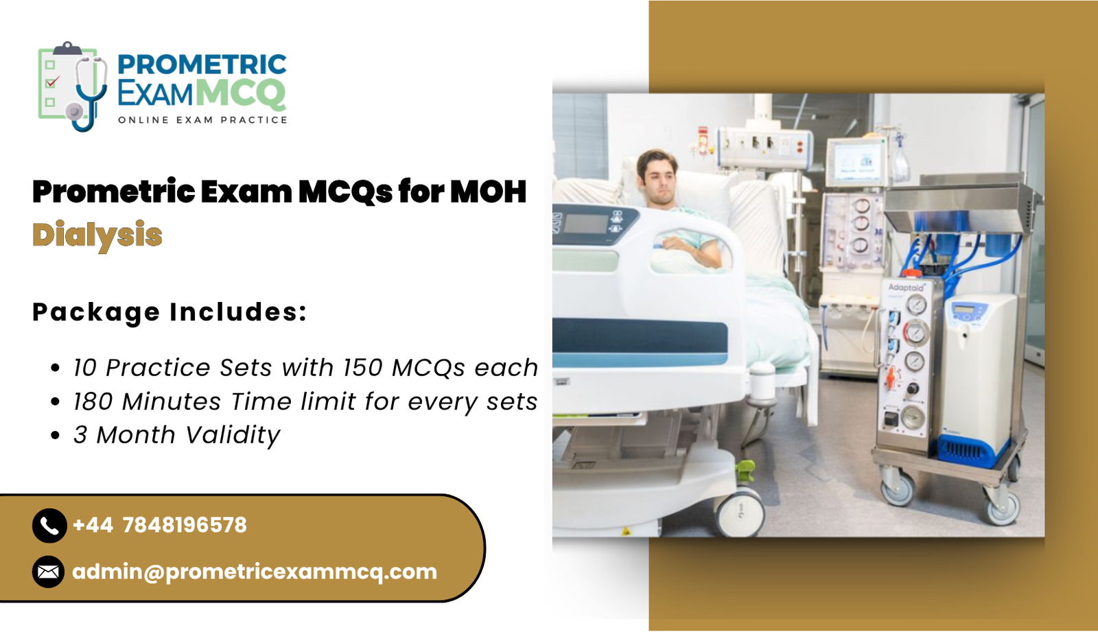Prometric Exam MCQs for MOH Dialysis