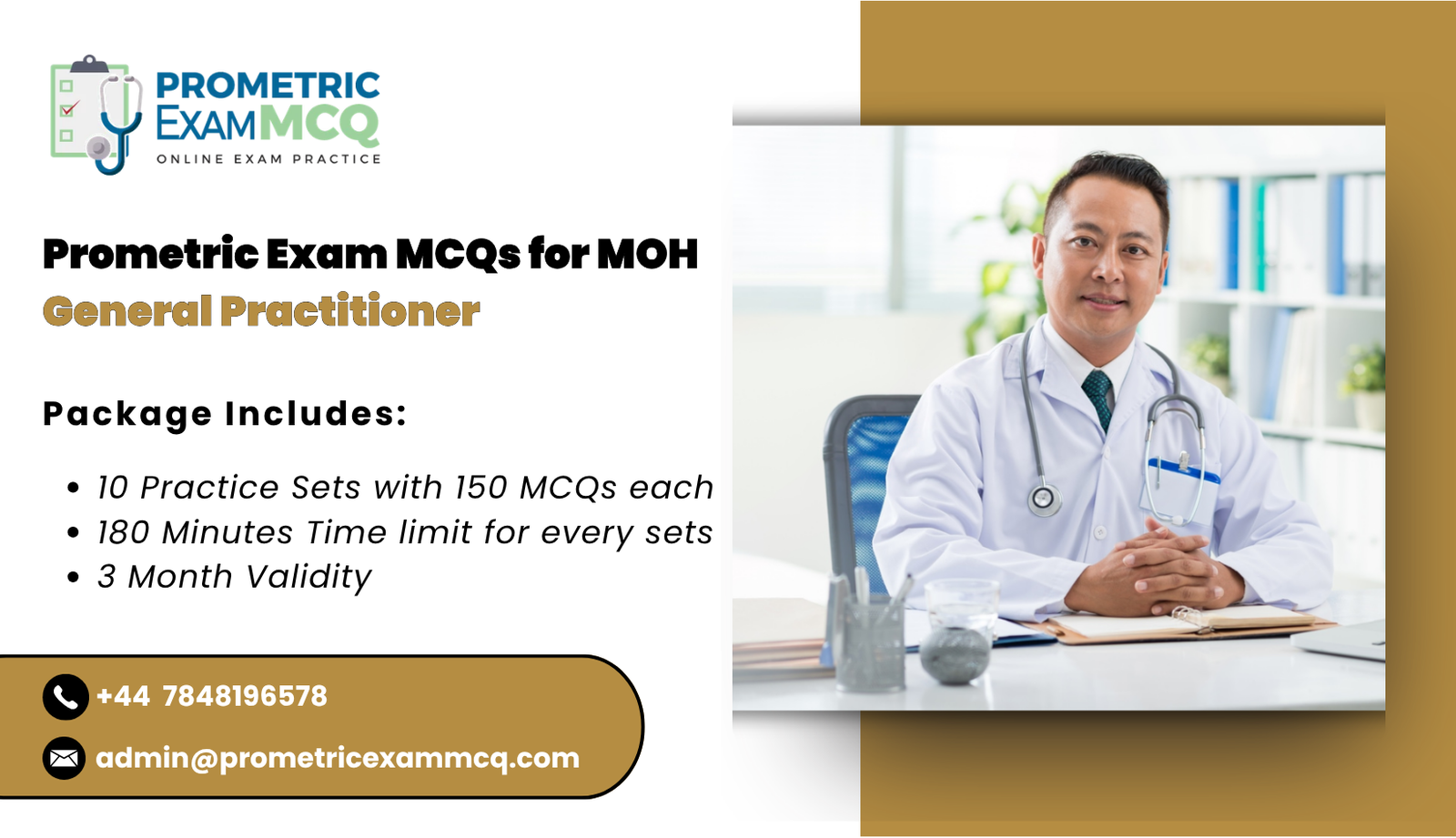 Prometric Exam MCQs for MOH General Practitioner
