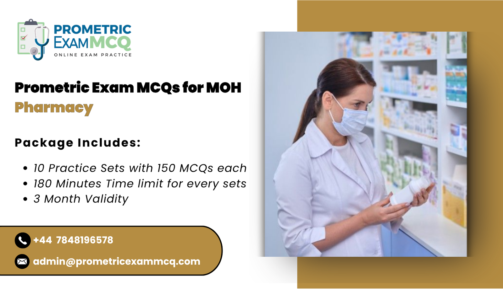 Prometric Exam MCQs for MOH Pharmacy