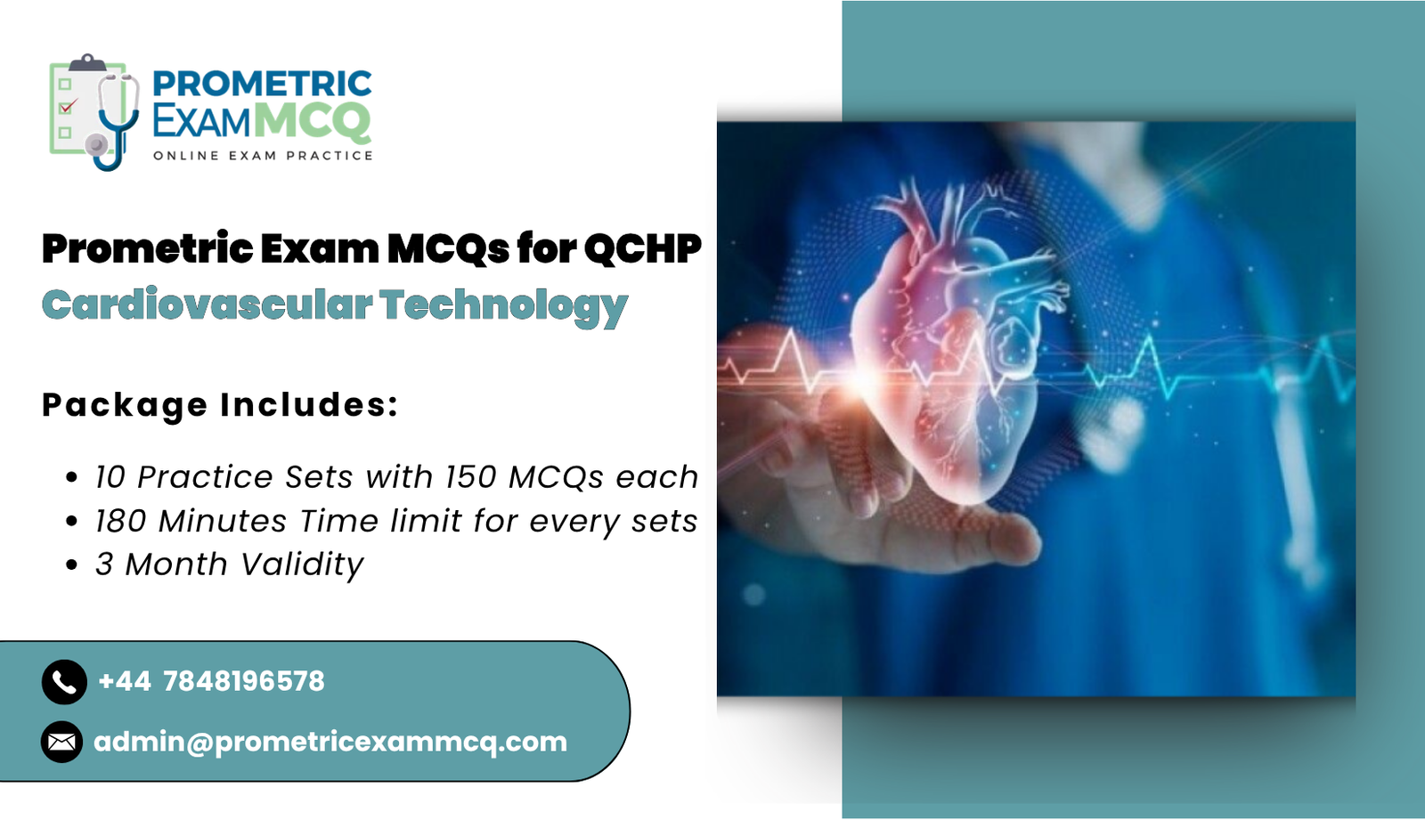 Prometric Exam MCQs for QCHP Cardiovascular Technology