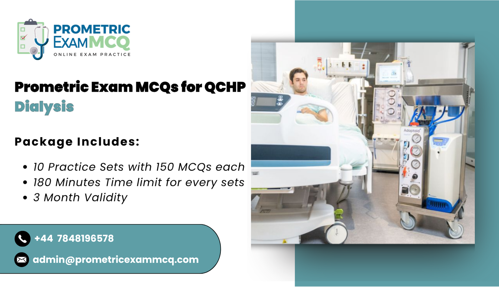 Prometric Exam MCQs for QCHP Dialysis