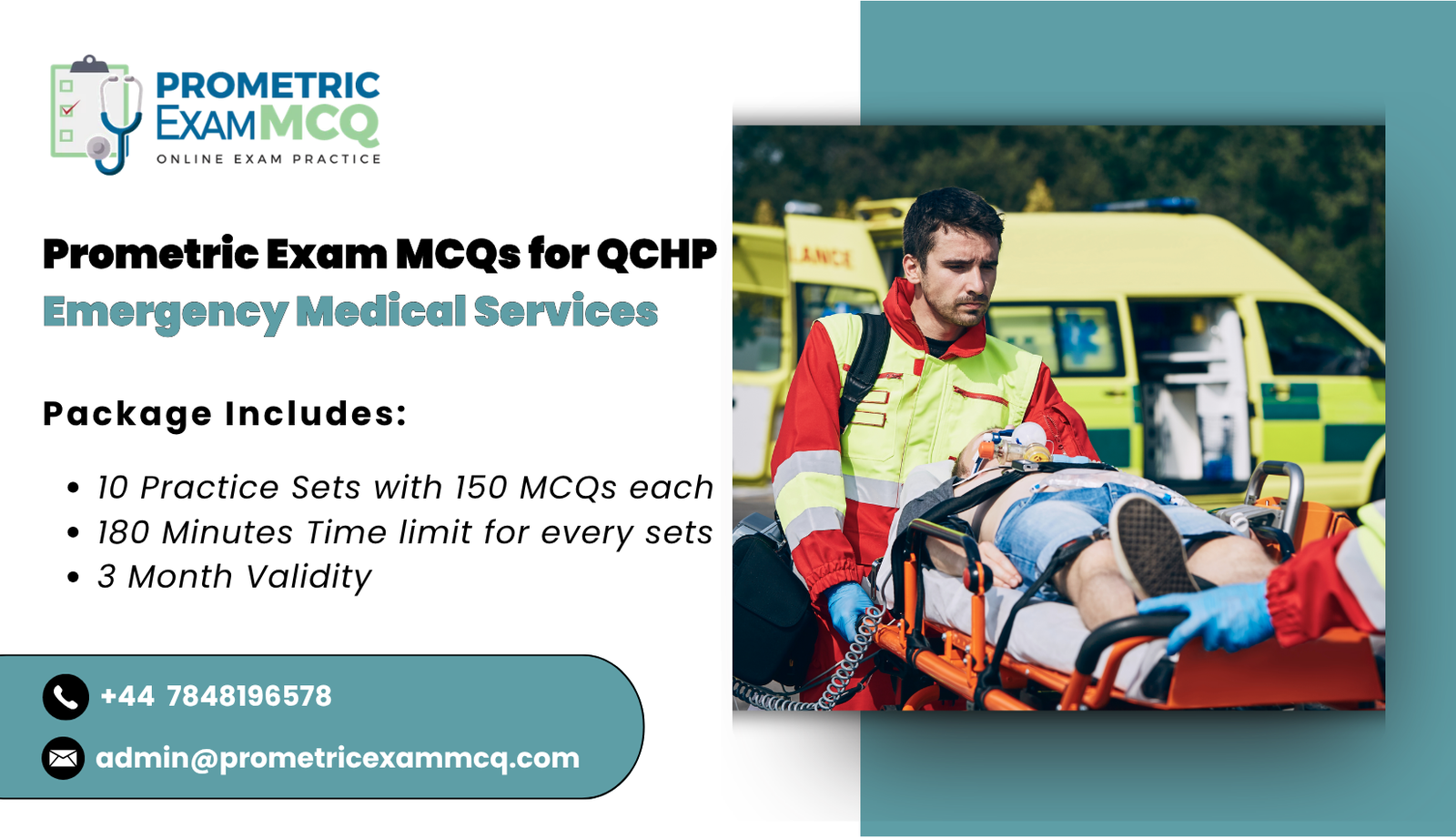 Prometric Exam MCQs for QCHP Emergency Medical Services
