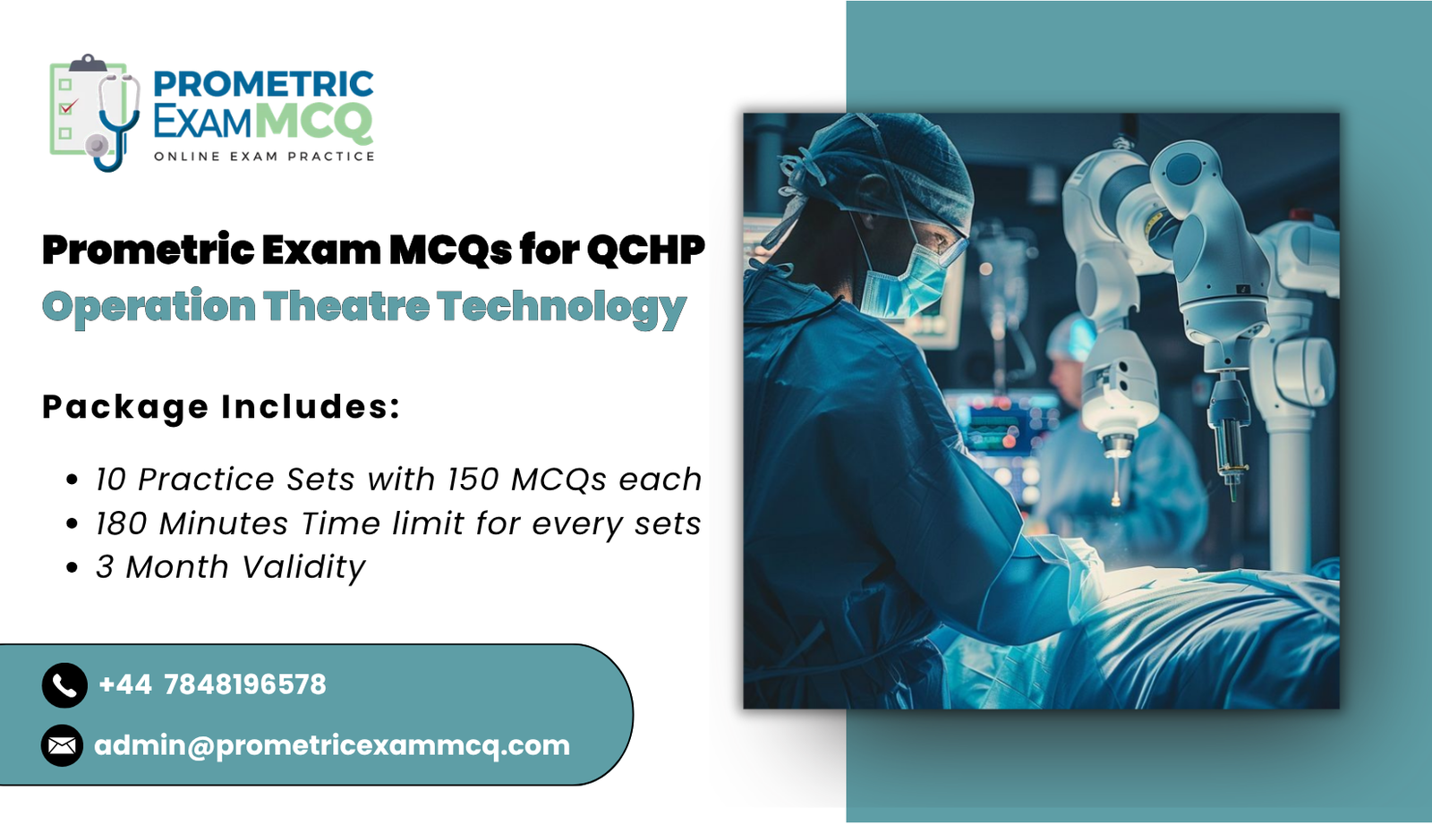 Prometric Exam MCQs for QCHP Operation Theatre Technology