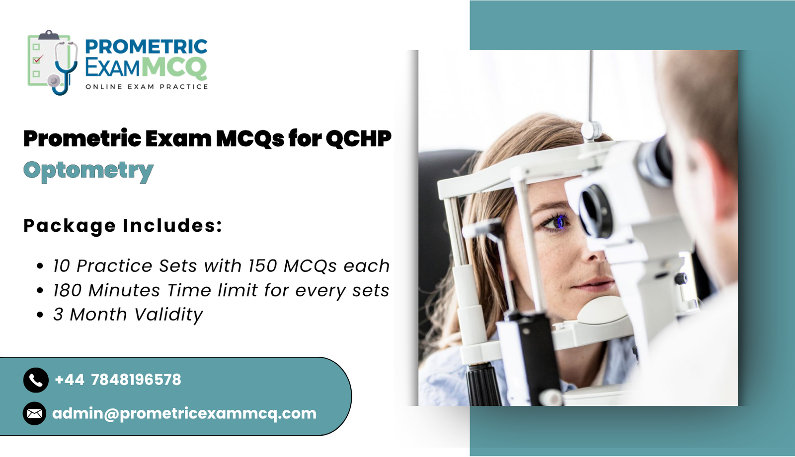Prometric Exam MCQs for QCHP Optometry