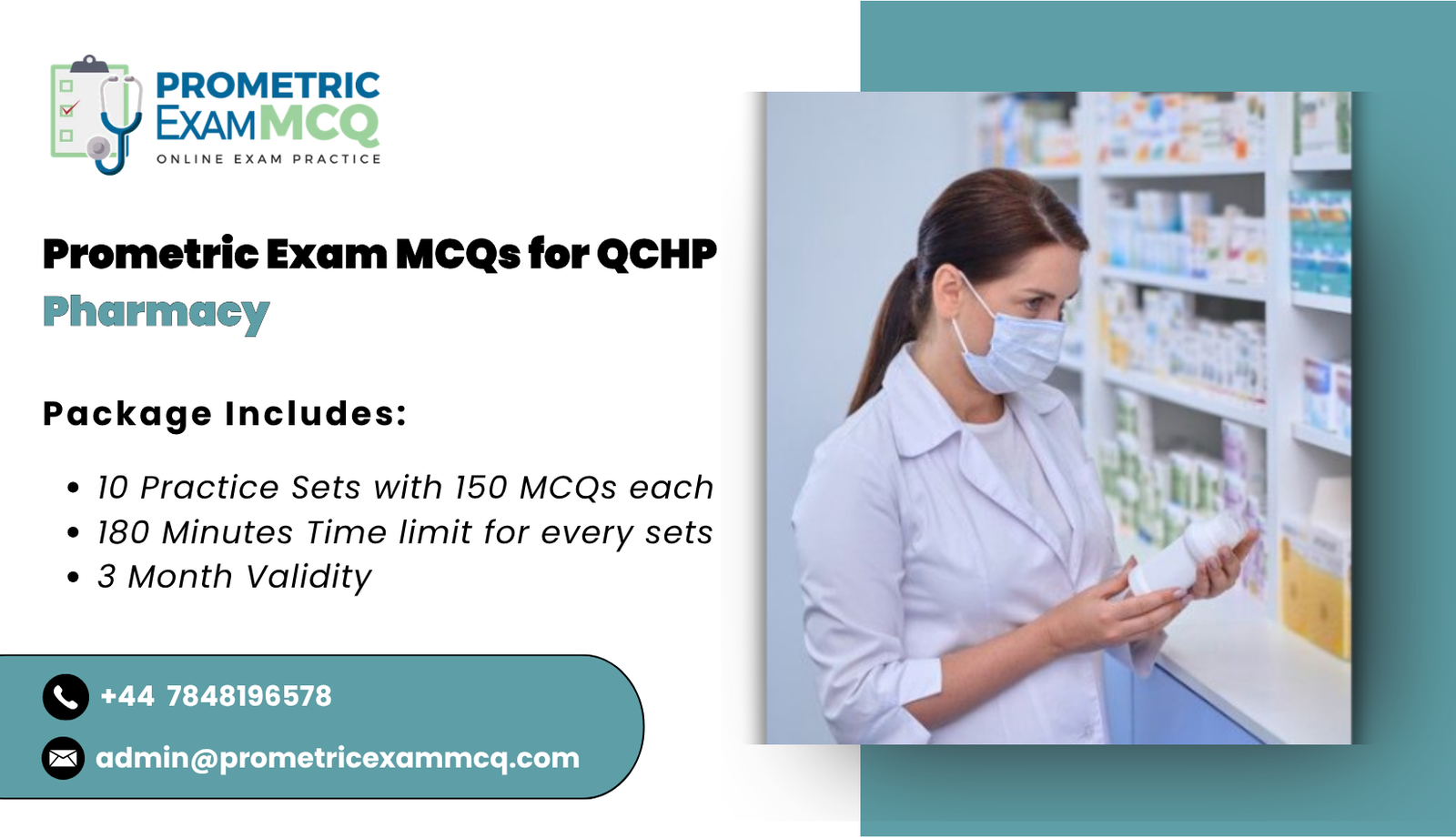 Prometric Exam MCQs for QCHP Pharmacy