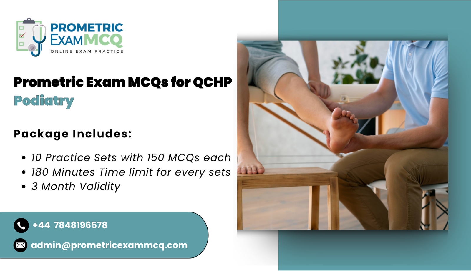 Prometric Exam MCQs for QCHP Podiatry