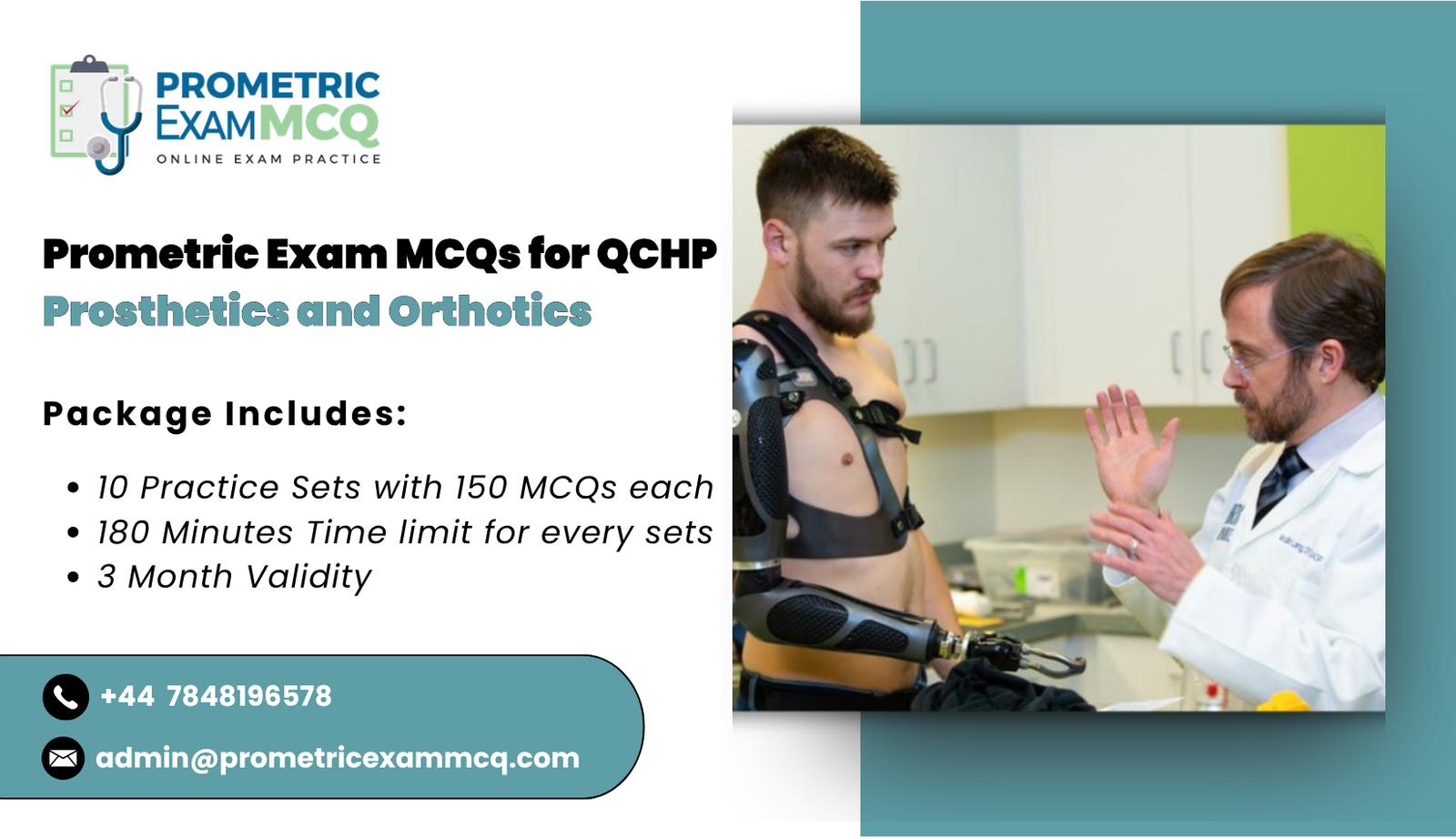 Prometric Exam MCQs for QCHP Prosthetics and Orthotics