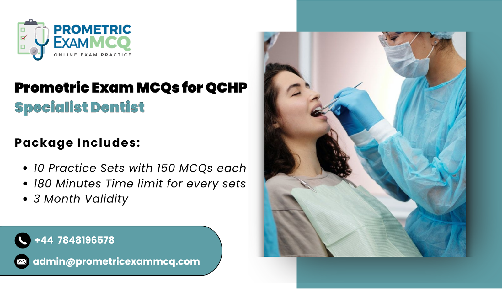 Prometric Exam MCQs for QCHP Specialist Dentist