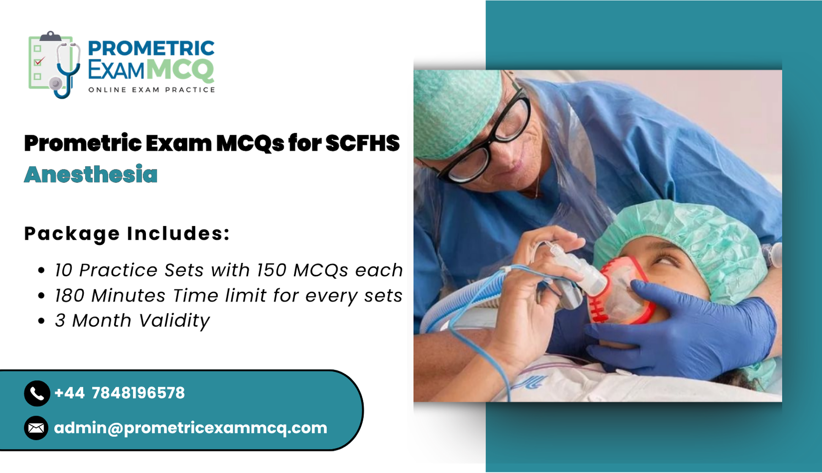 Prometric Exam MCQs for SCFHS Anesthesia